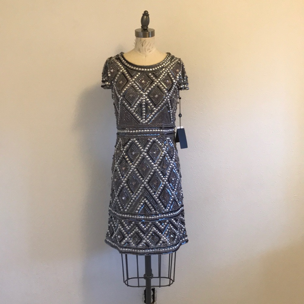 Adrianna Papell fully beaded dress